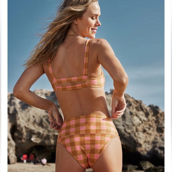 🆕 L * SPACE   SEAESTA SEASIDE GINGHAM WOMEN'S TWO PIECE SWIMSUIT / JESS TOP - Picture 2 of 11